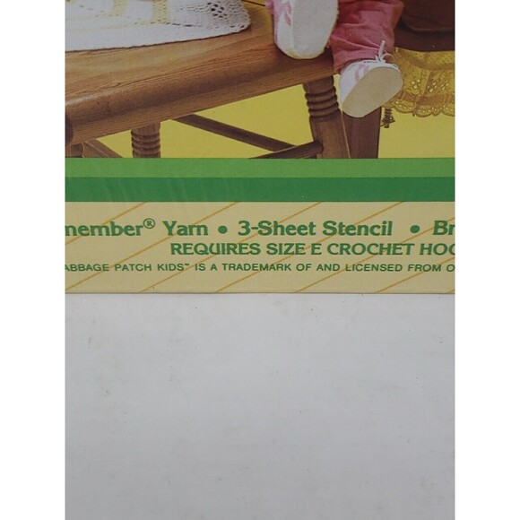 1984 Cabbage Patch Kids Afghan Stenciling Kit New Old Stock Sealed USA Vintage - Picture 9 of 16